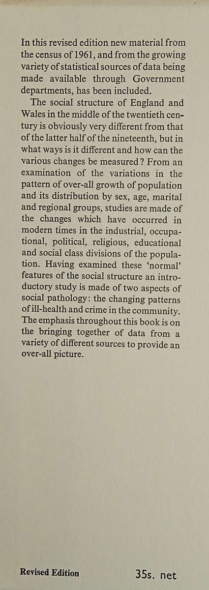 The Changing Social Structure of England and Wales 1971-1961 | David C. Marsh