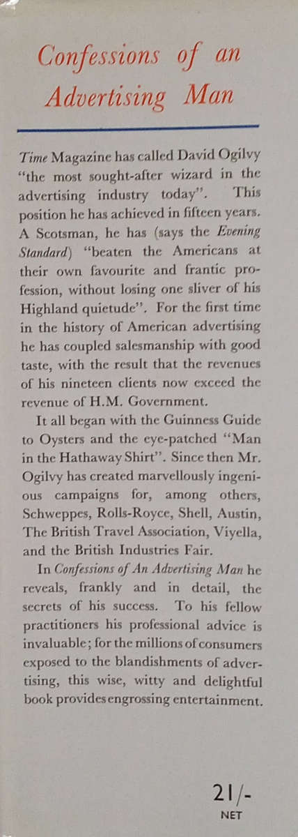 Confessions of an Advertising Man | David Ogilvy