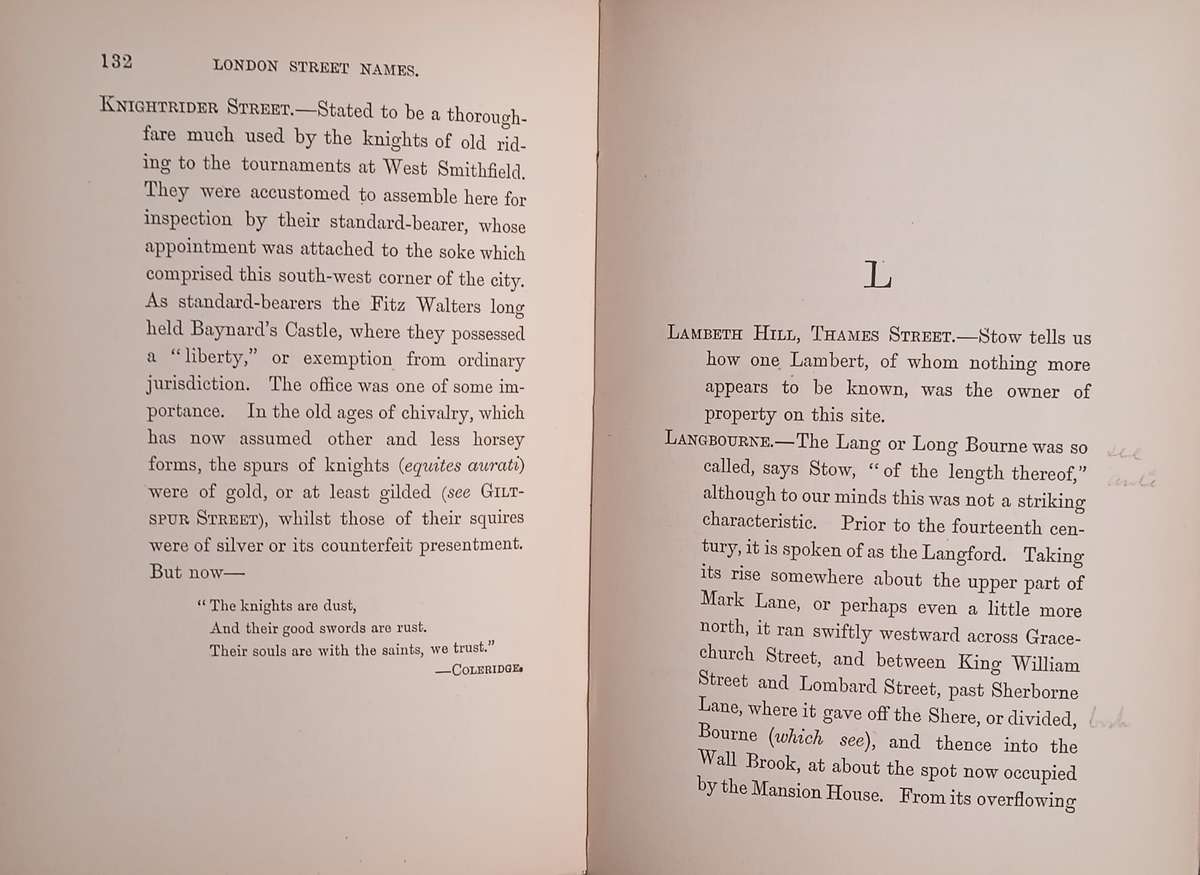 London Street Names, Their Origin, Signification, and Historic Value; with Divers Notes and Obser...
