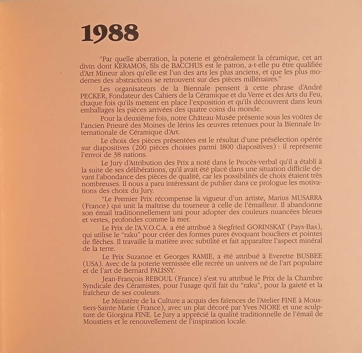 Onzième Biennale Internationale de Céramique DArt [French\English]