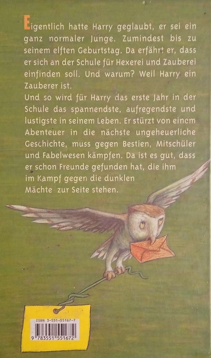 Harry Potter und der Stein der Weisen [German] | Joanne K. Rowling