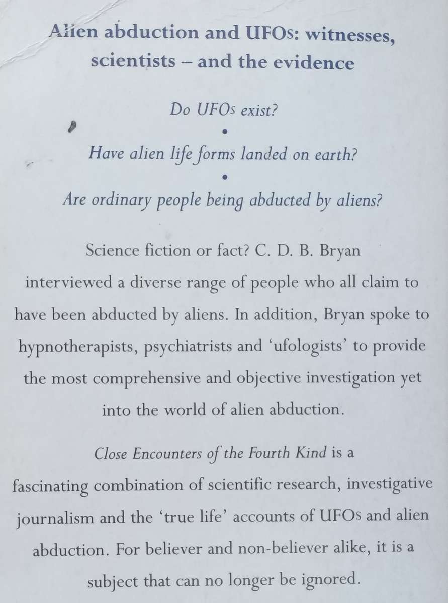Close Encounters of the Fourth Kind: Alien Abduction and UFO's | C. D. B. Bryan