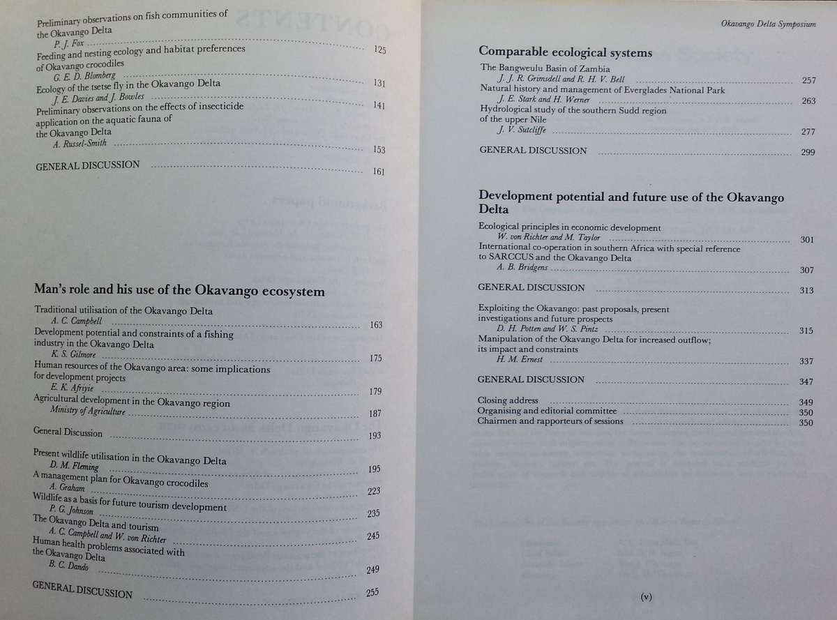 Proceedings of the Symposium on the Okavango Delta and its Future Utilisation (1976)