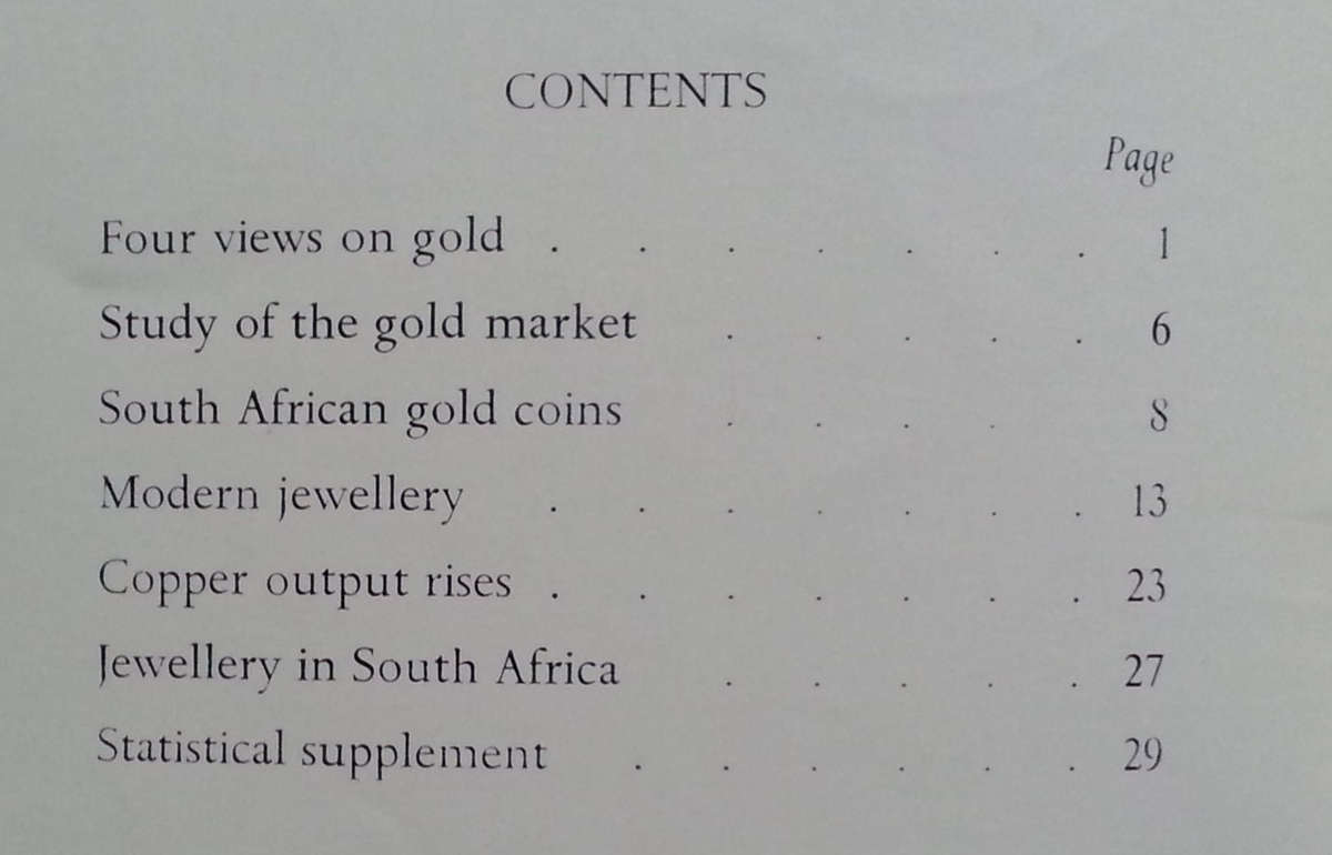 Minig Survey: Modern Gold Jewellery (No. 66, April 1970)