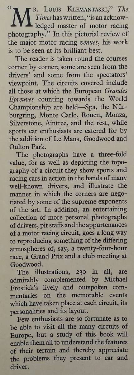 Motor Racing Circuits of Europe | Louis Klemantaski & Michael Frostick