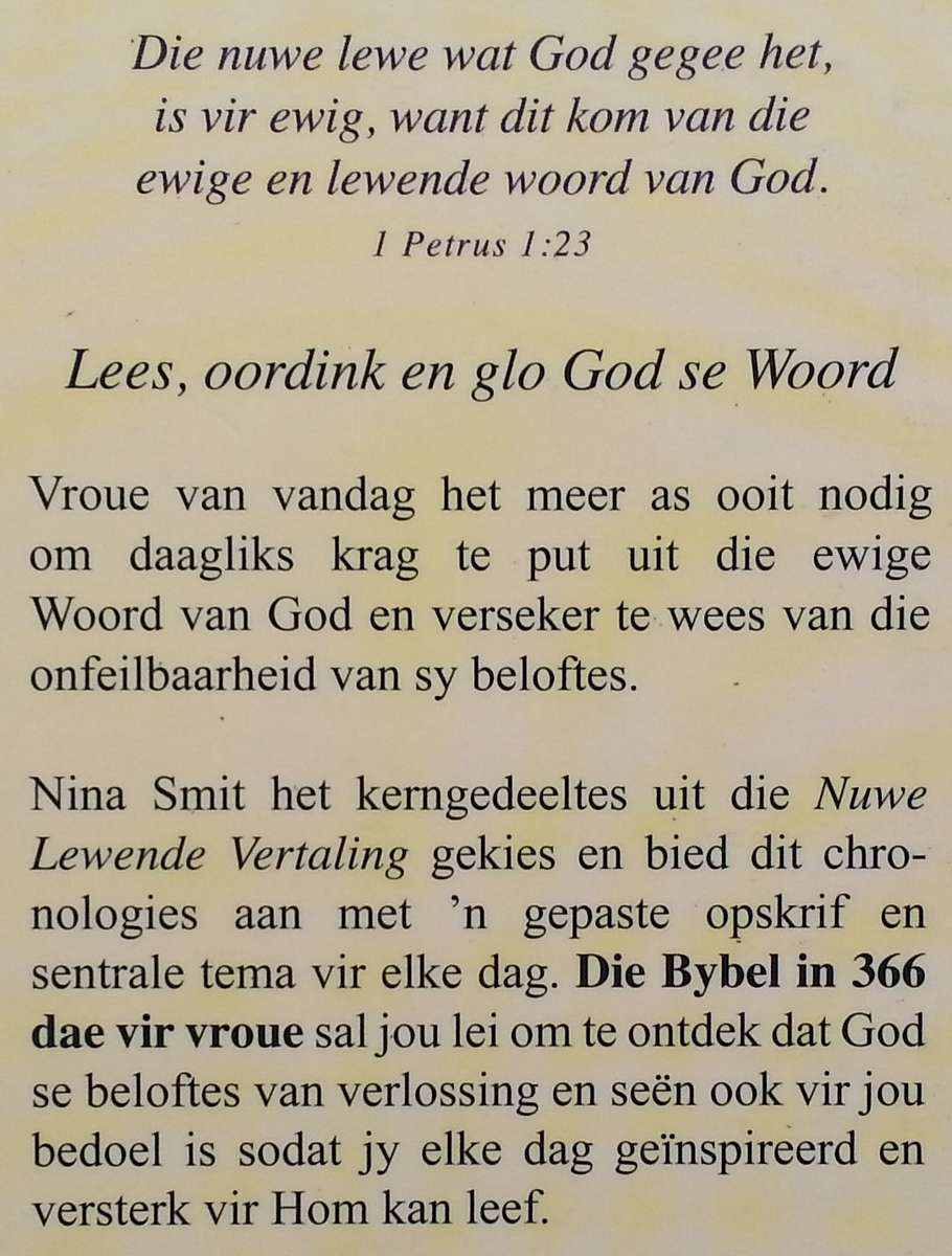 Die Bybel in 366 Dae vir Vroue (Afrikaans) | Nina Smit