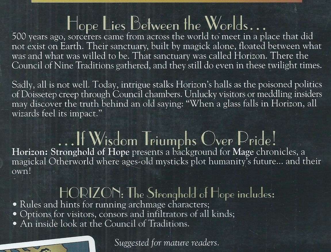 Horizon, The Stronhold of Hope: A Sourcebook for Mage, The Ascension