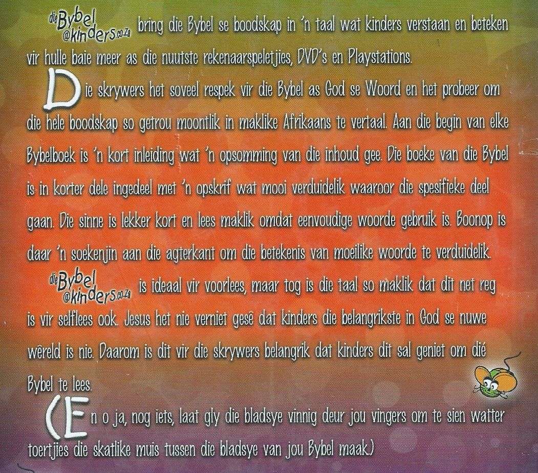 Die Bybel @kinders.co.za...In 'n Taal wat Hulle Verstaan | Hennie Stander (Ed.)