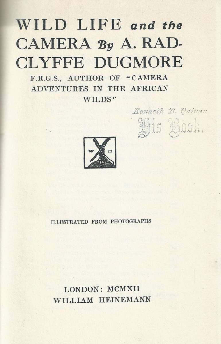 Wild Life and the Camera | A. Radclyffe Dugmore
