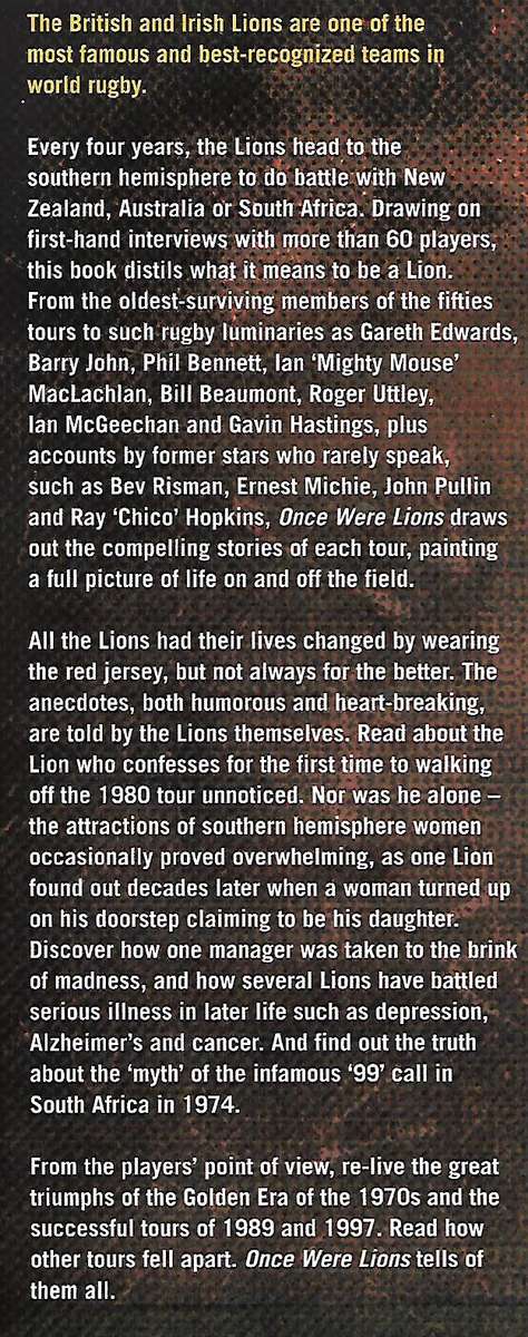 Once Were Lions: The Players' Stories, Inside the World's Most Famous Rugby Team | Jeff Connor & ...