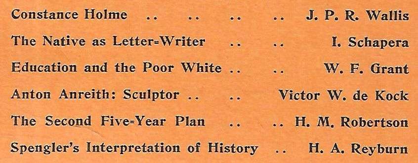 The Critic: A South African Quarterly Journal (Vol. 2, No. 1, September, 1933)