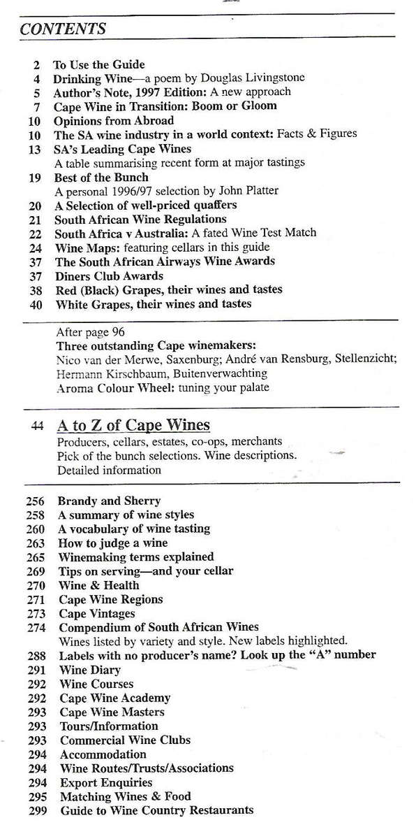 South African Wines (1997 Edition) | John Platter