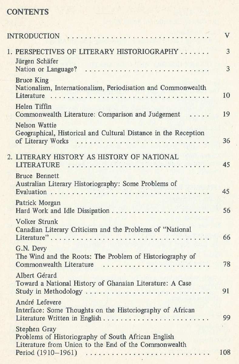 The History and Historiography of Commonwealth Literature | Dieter Riemenschneider (Ed.)