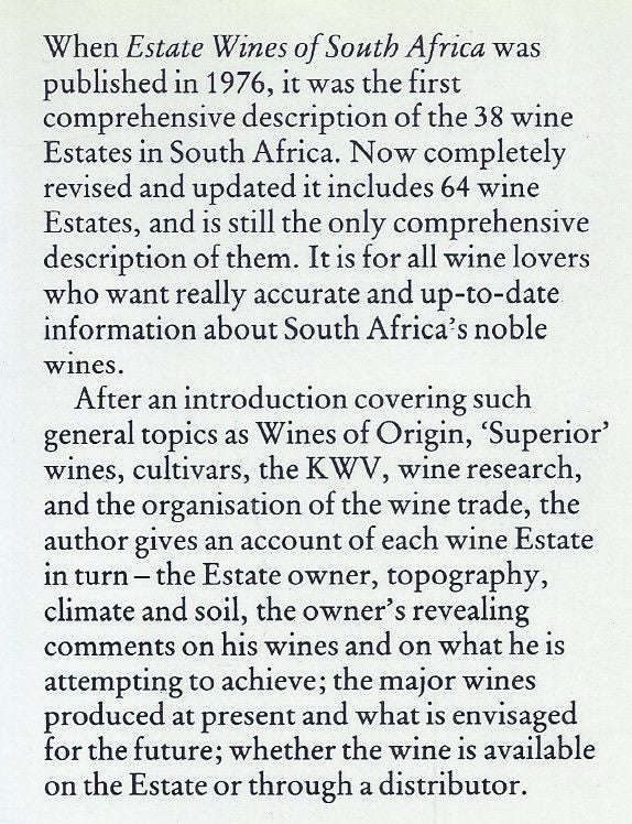 Estate Wines of South Africa (Revised & Enlarged Edition) | Graham Knox