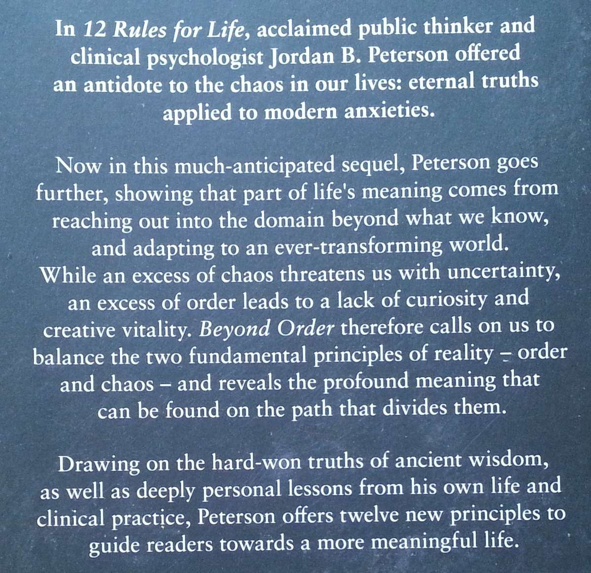 Beyond Order: 12 More Rules for Life | Jordan B. Peterson