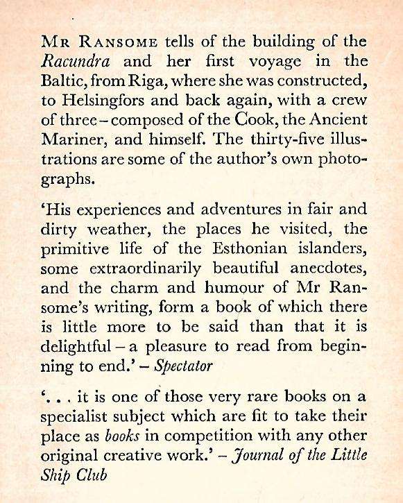 Racundra's First Cruise | Arthur Ransome