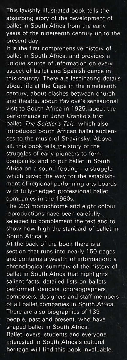 The History of Ballet in South Africa (Signed by Author) | Marina Grut