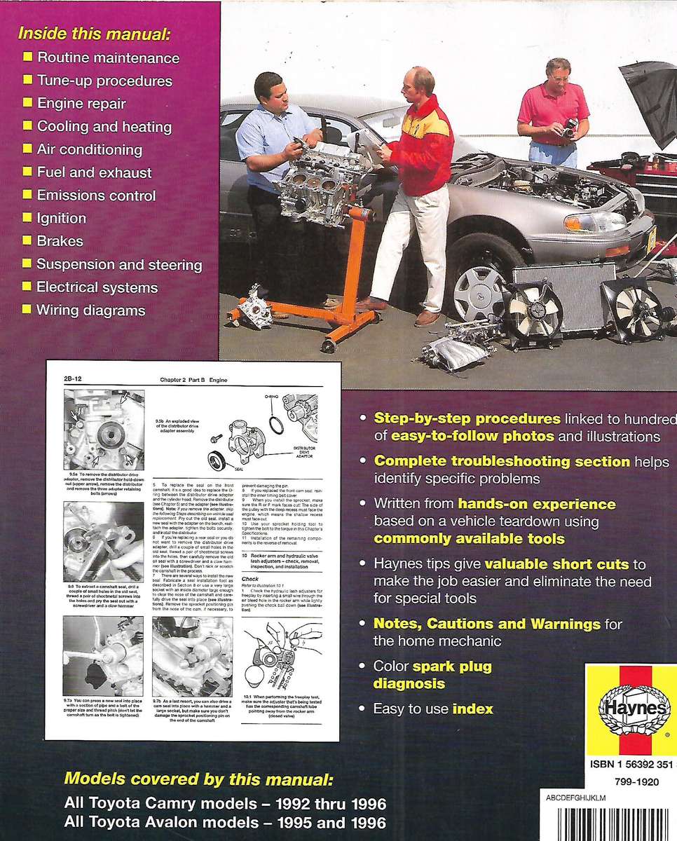 Haynes Repair Manual: Toyota Camry, 1992 thru 1996 | Robert Maddox & John H. Haynes