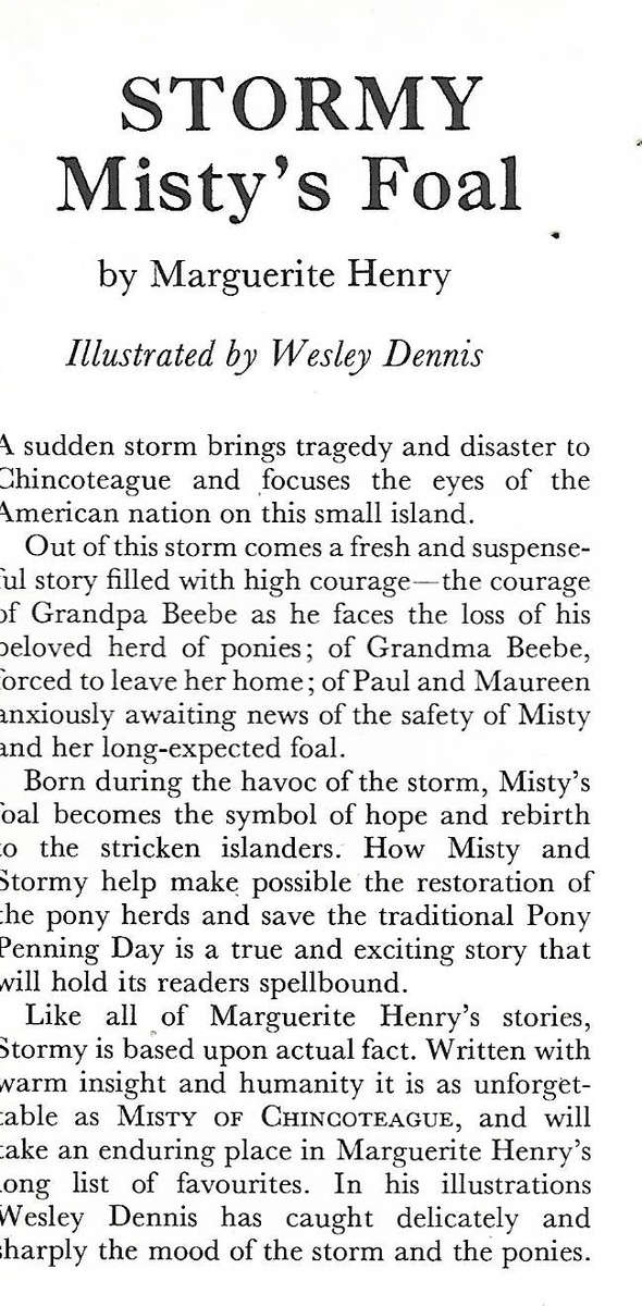 Stormy Misty's Foal | Marguerite Henry