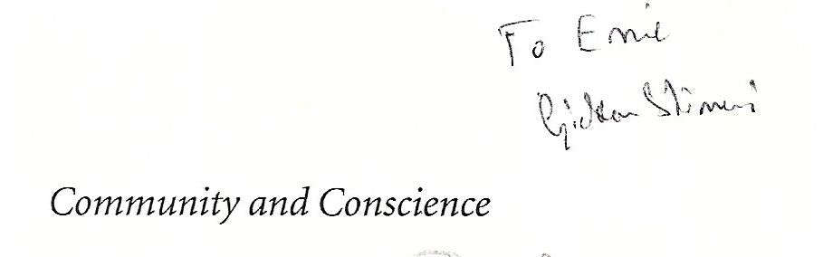 Community and Conscience: The Jews in Apartheid South Africa (Inscribed by Author) | Gideon Shimoni