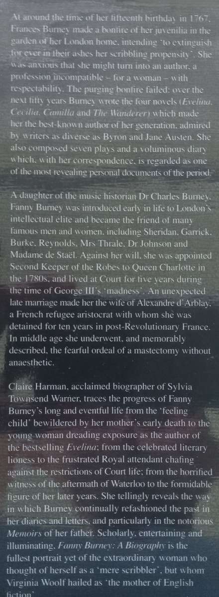 Fanny Burney: A Biography | Claire Harman