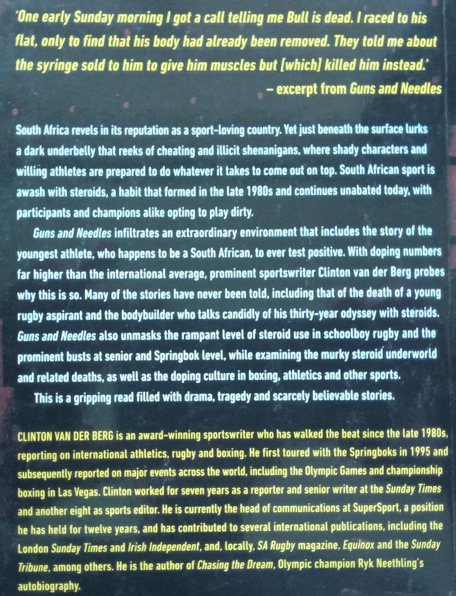 Guns and Needles: A Journey Into the Heart of South African Sports Steroid and Drug Culture | ...