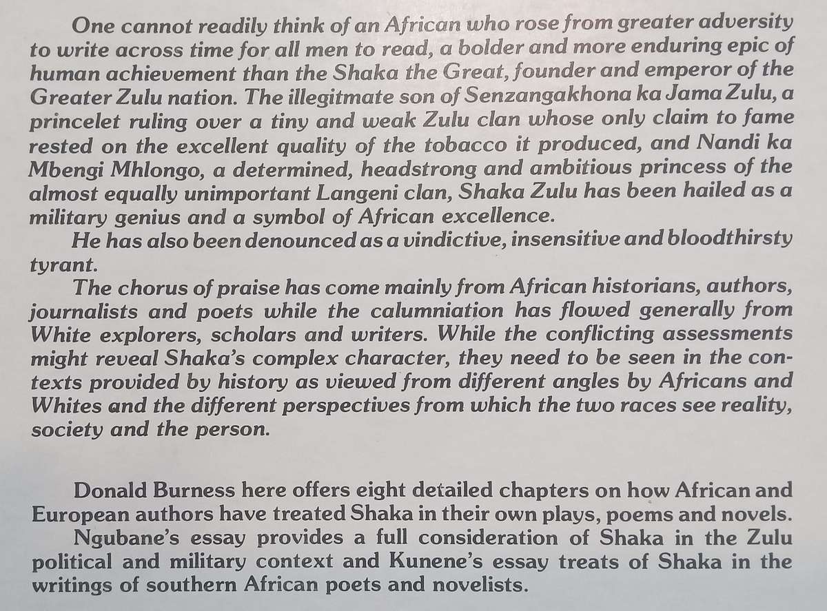 Shaka: King of the Zulus in African Literature | Donald Burness