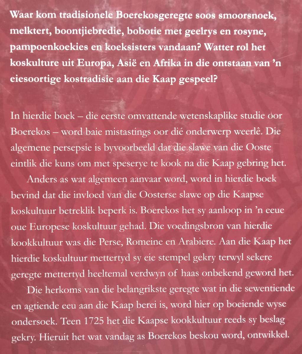 Die Geskiedenis van Boerekos, 1952-1806 (Afrikaans) | H. W. Claassens