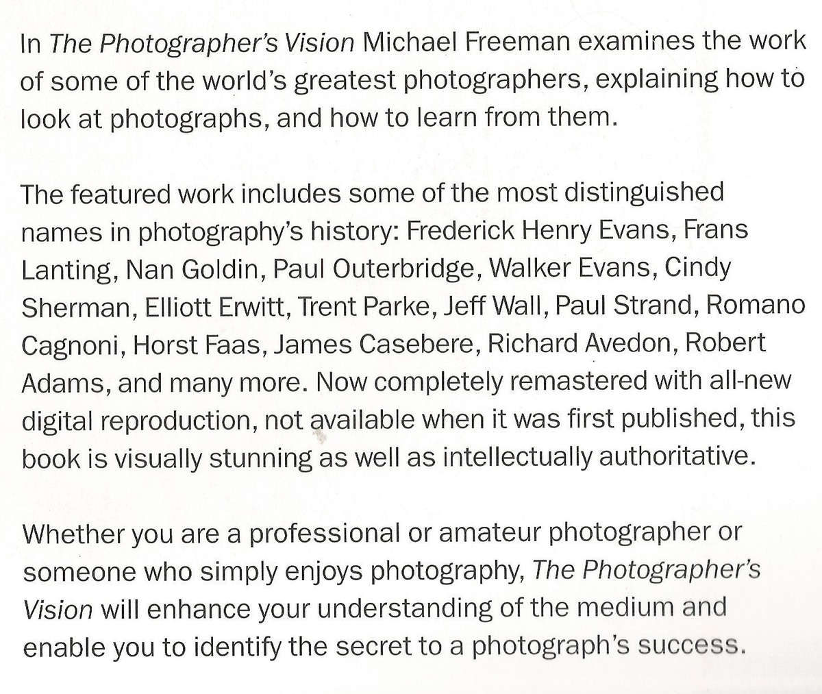 The Photographers Vision: Understanding and Appreciating Great Photography | Michael Freeman