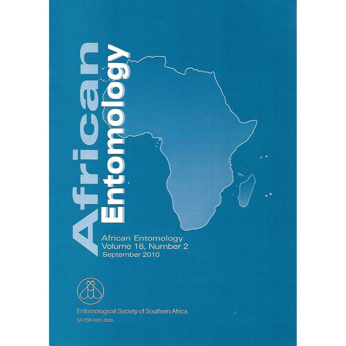 African Entomology (Vol. 18, No. 2, September 2010, Includes Supplement)