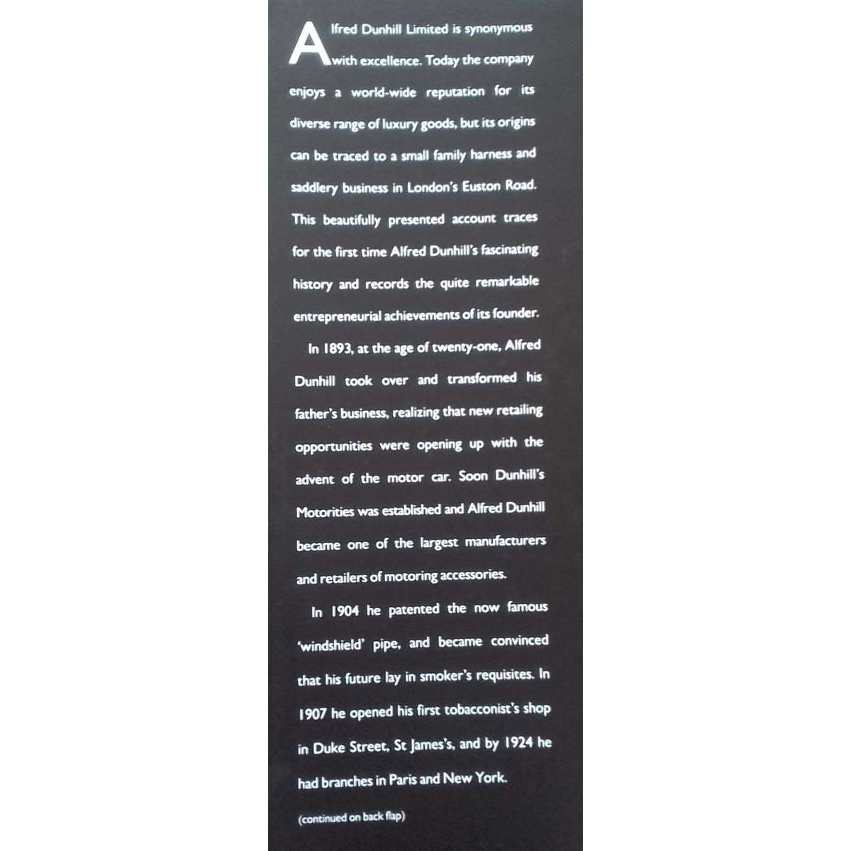 Alfred Dunhill: One Hundred Years and More | Michael Balfour