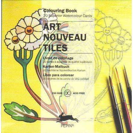 Art Nouveau Tiles: Colouring Book (20 Superior Watercolours) | Pepin van Roojen