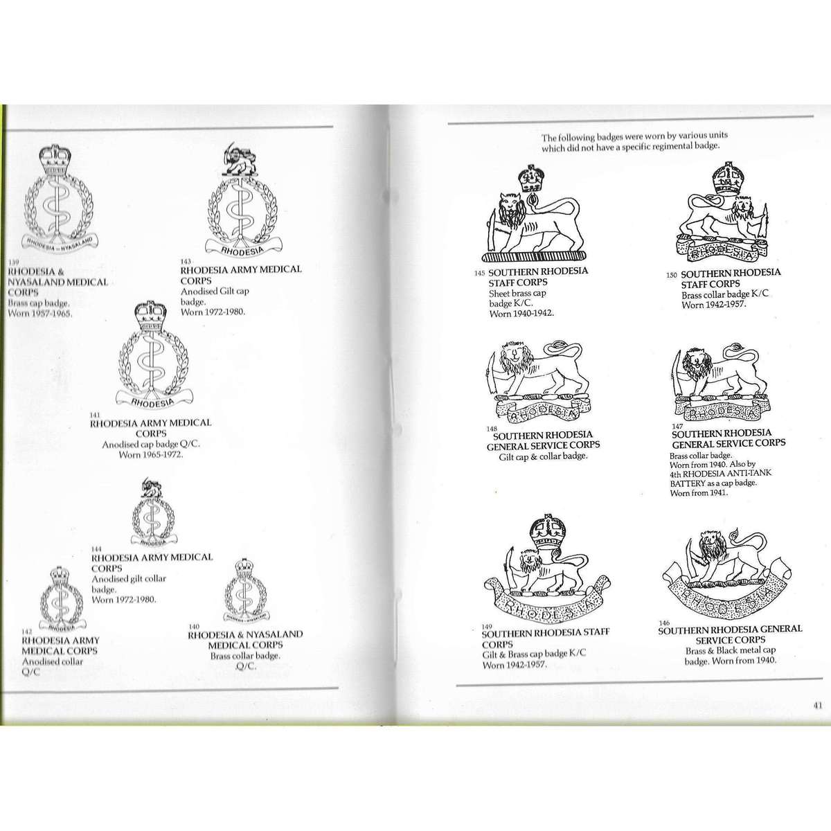 Badges and Insignia of the Rhodesian Security Forces 1890-1980 | A.J Arniel