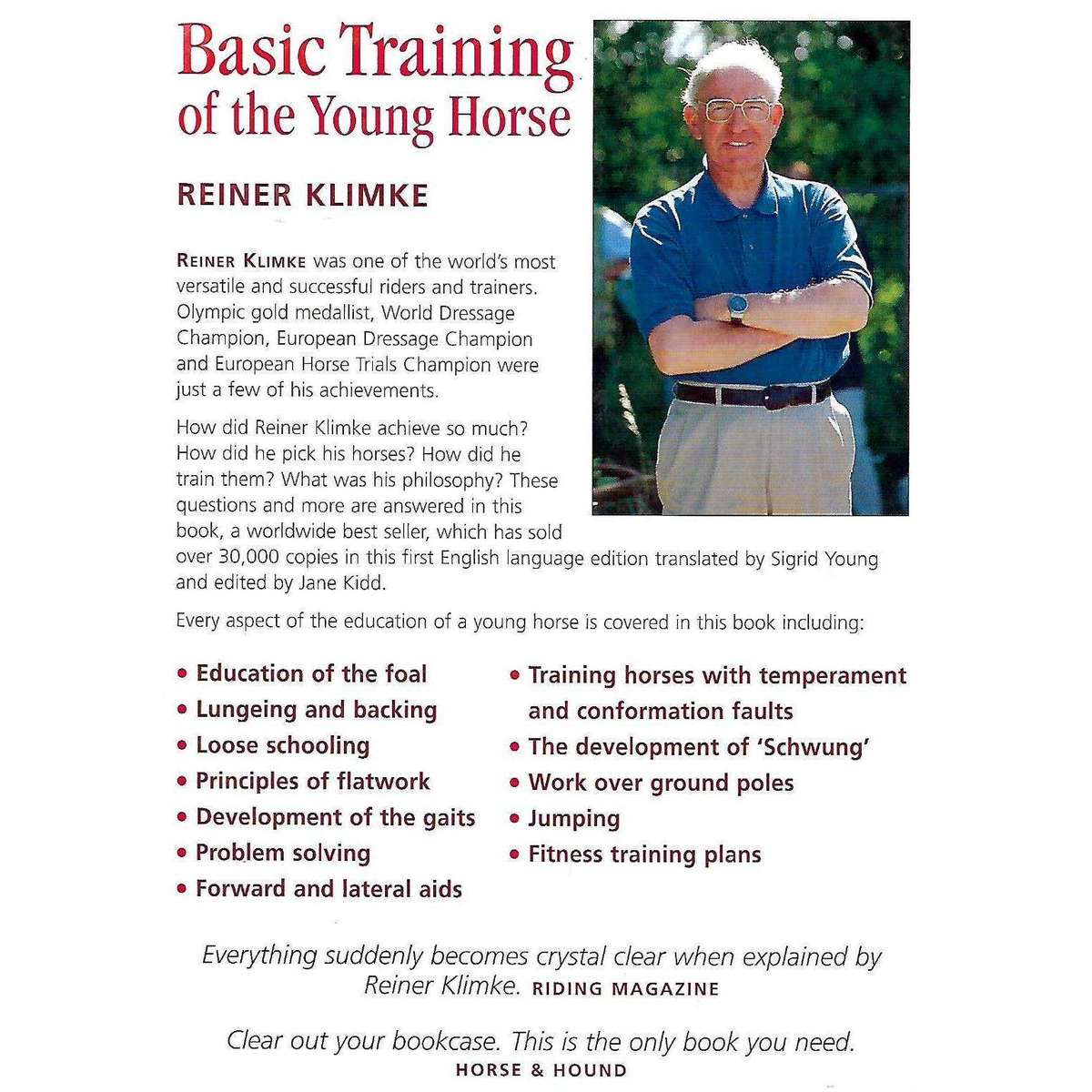 Basic Training of the Young Horse | Reiner Klimke