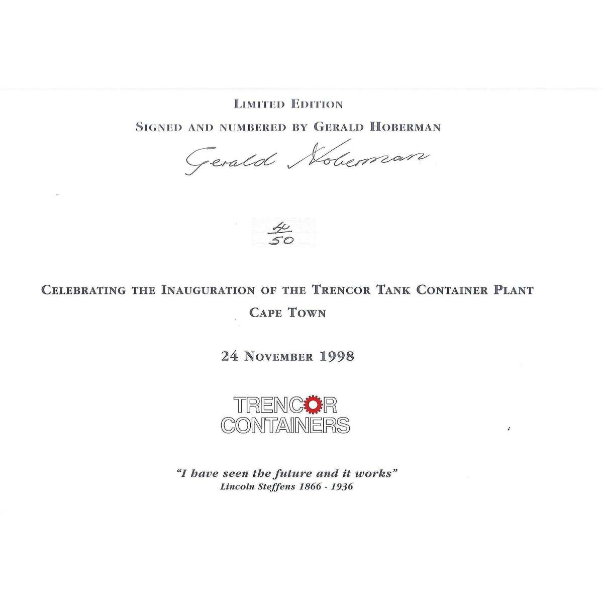 Capte Town (Limited Edition, Signed by Author) | Gerald Hoberman