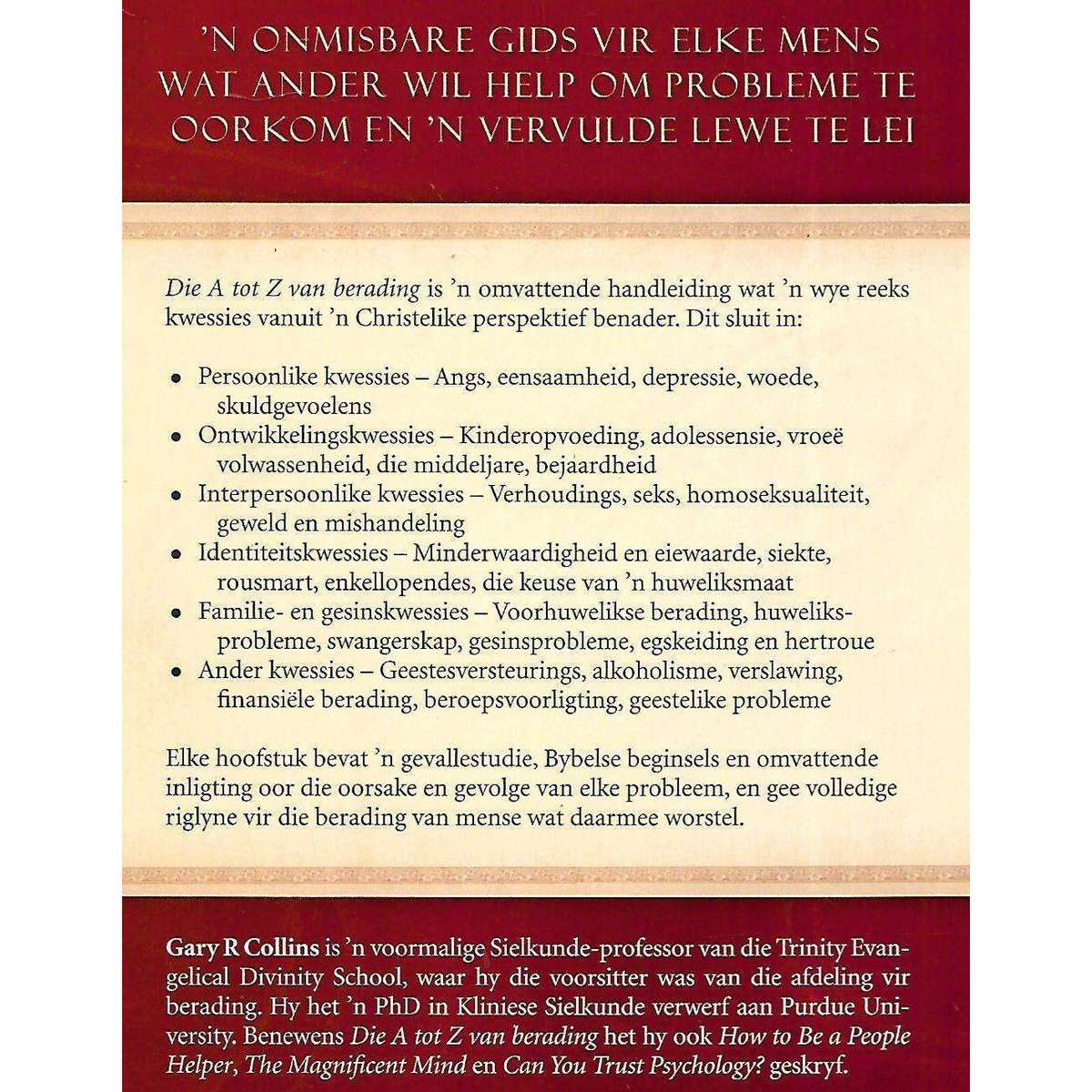 Die A tot Z van Berading (Afrikaans) | Gary R. Collins