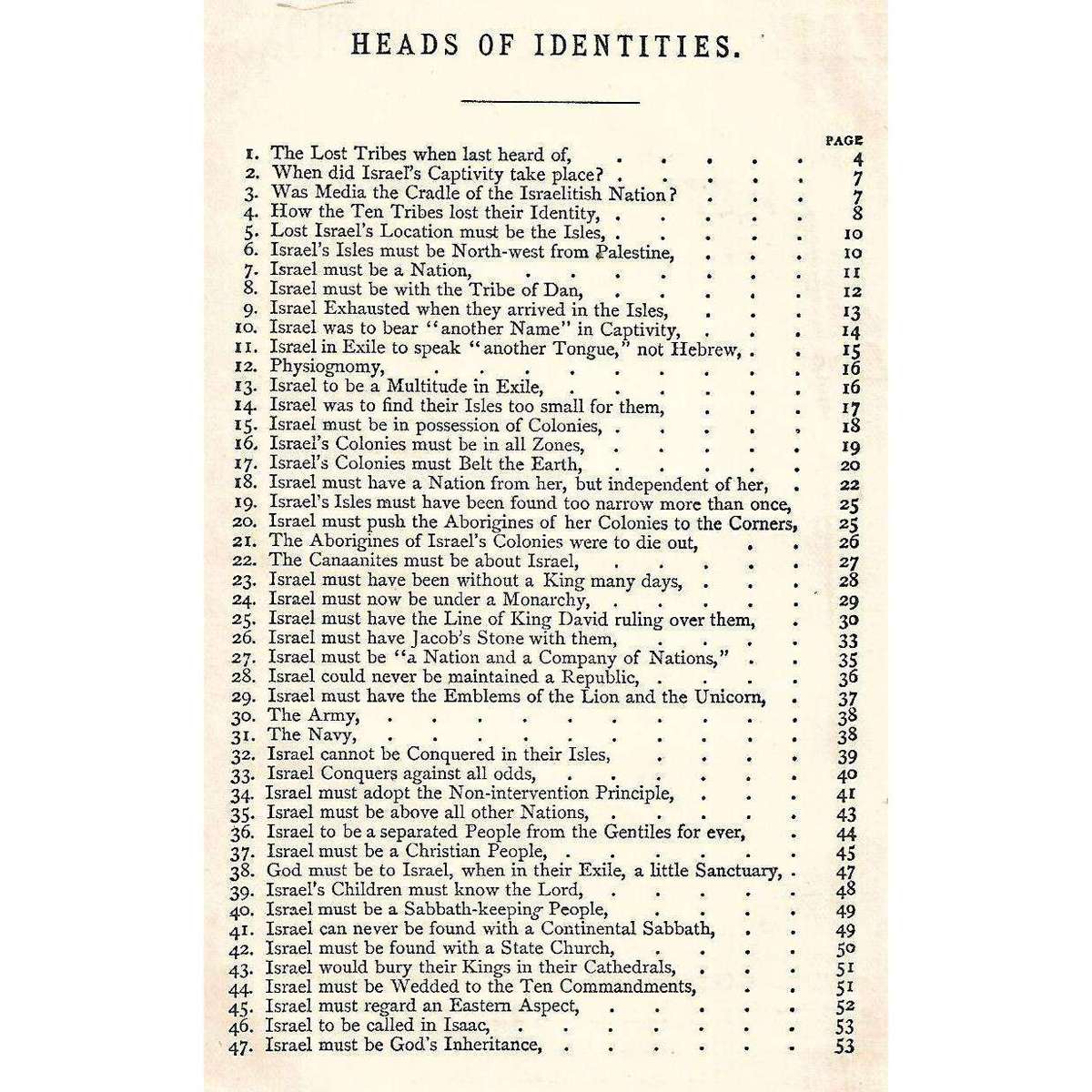 Forty-Seven Identifications of the British Nation with the Lost Ten Tribes of Israel | Edward Hine