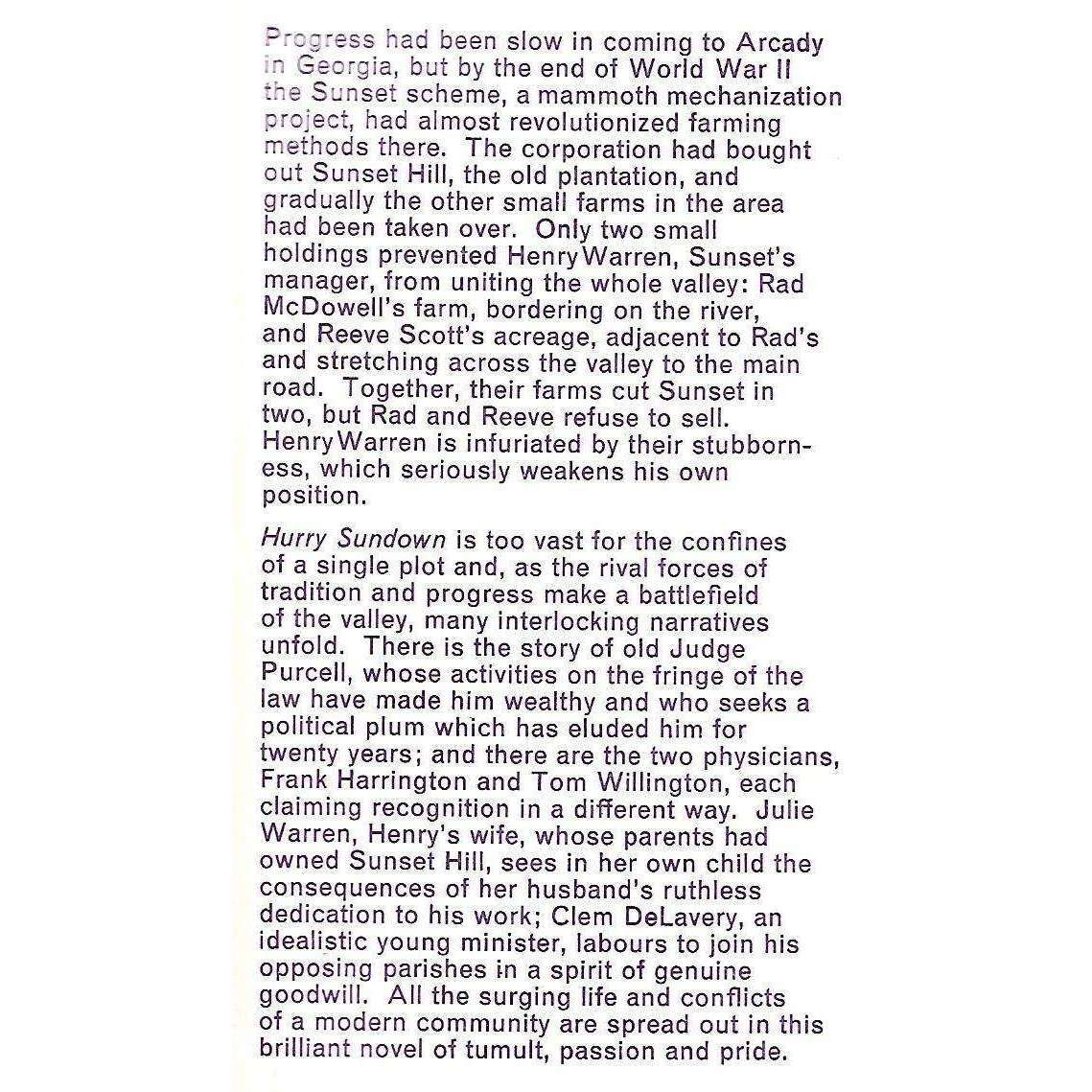 Hurry Sundown | K. B. Gilden