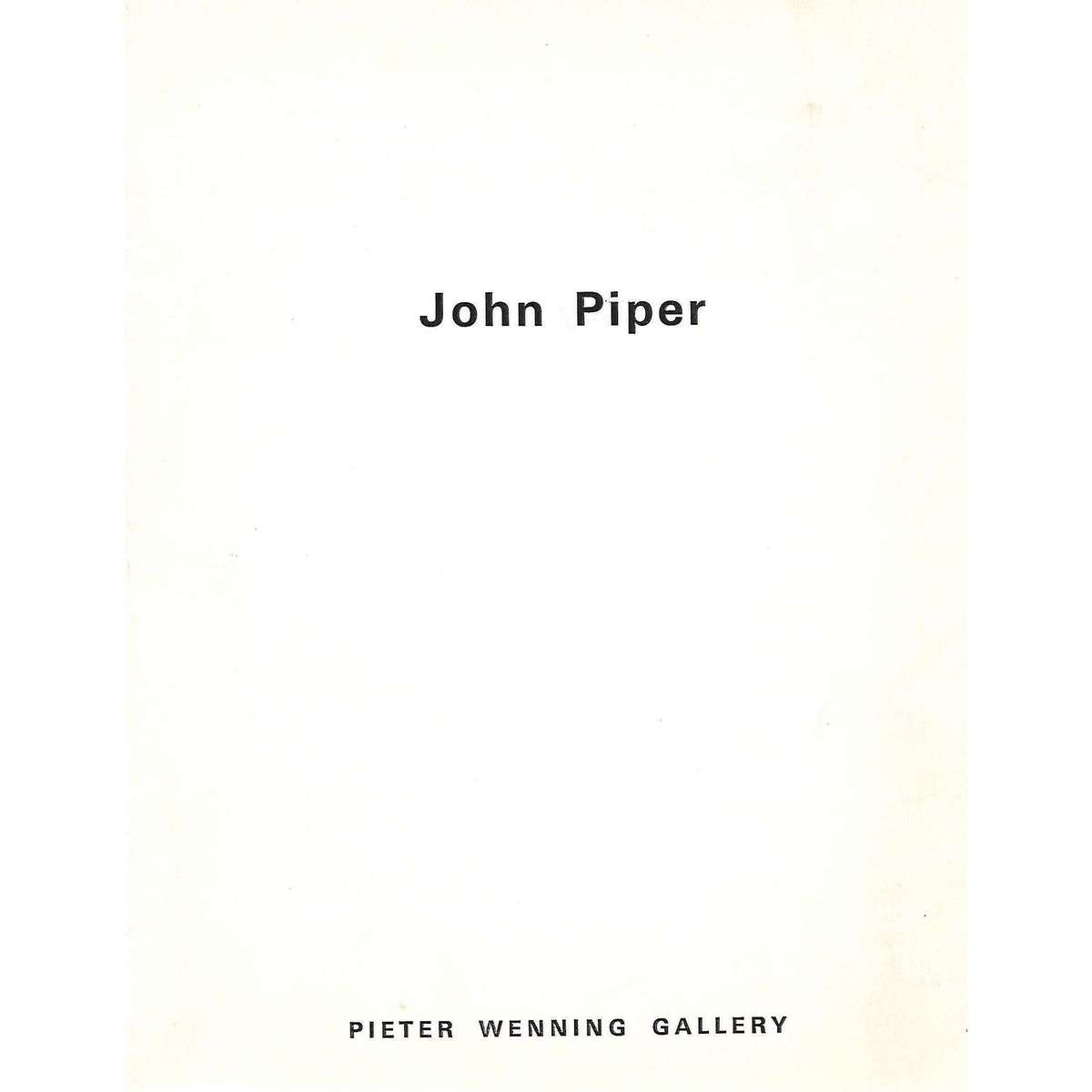 John Piper (Catalogue of his Work)