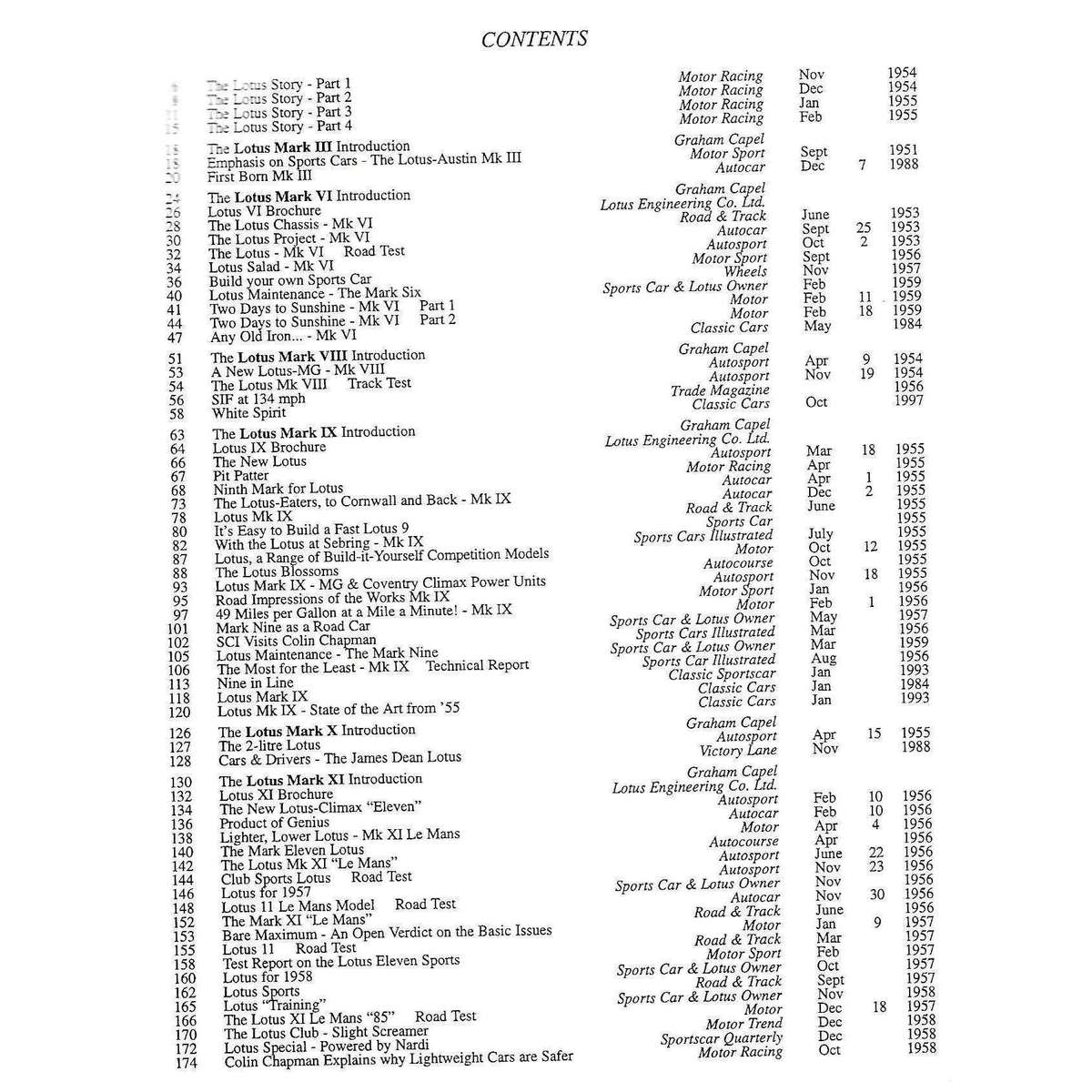 Lotus Sports Racers: A Brooklands Portfolio | Graham Chapel and R. M. Clarke