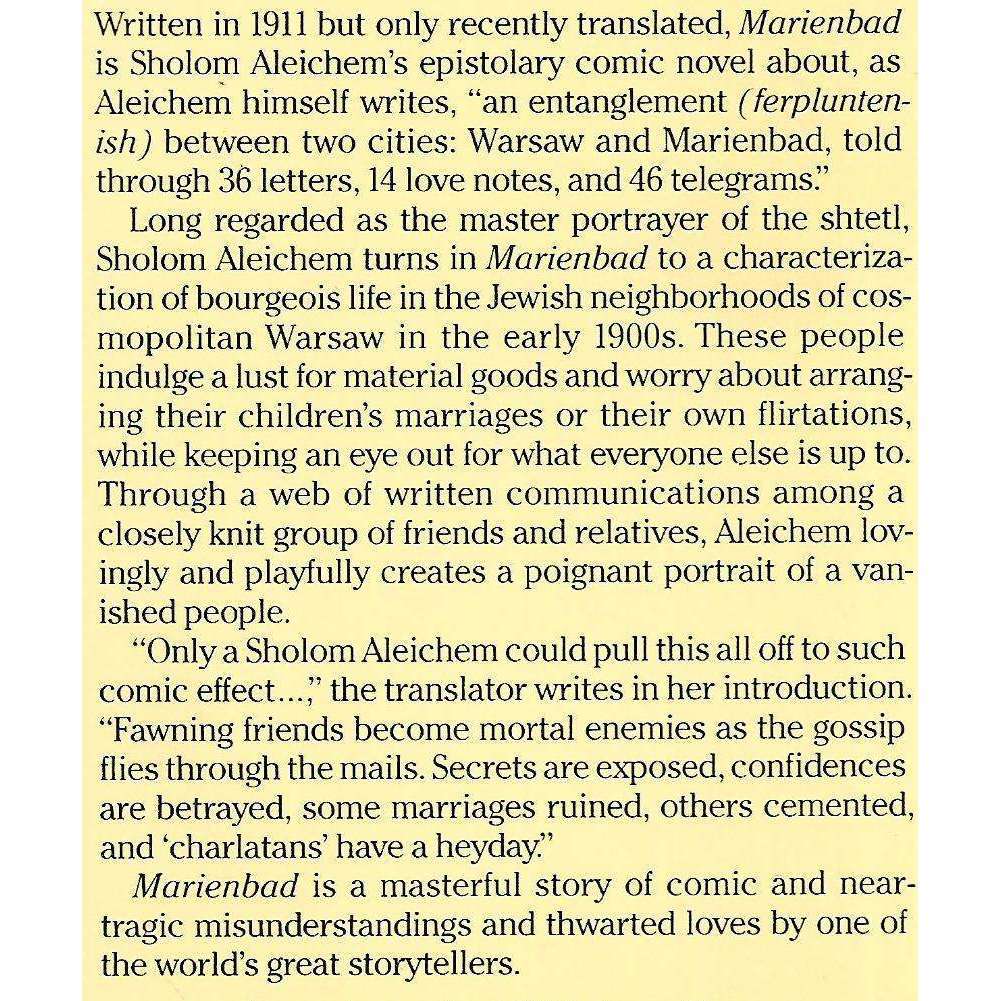 Marienbad | Sholom Aleichem