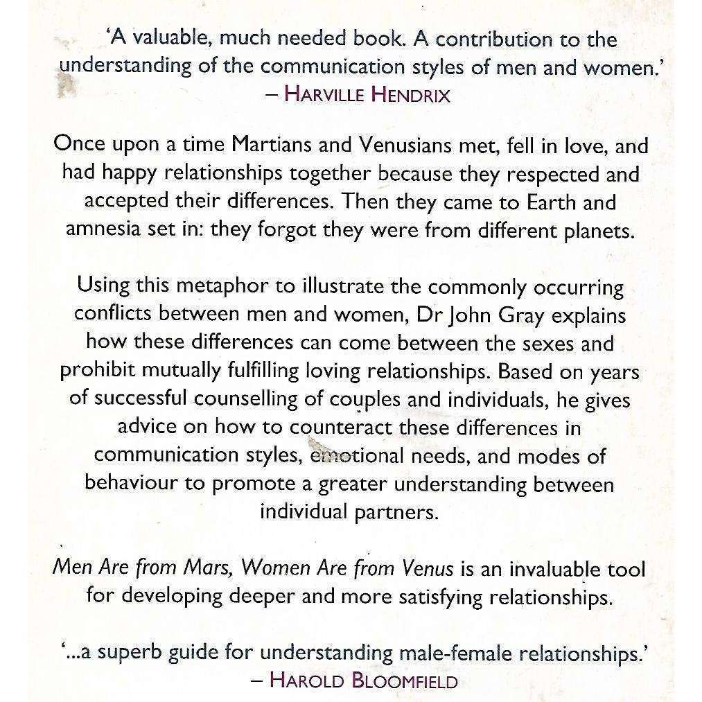 Men Are From Mars, Women Are From Venus | John Gray