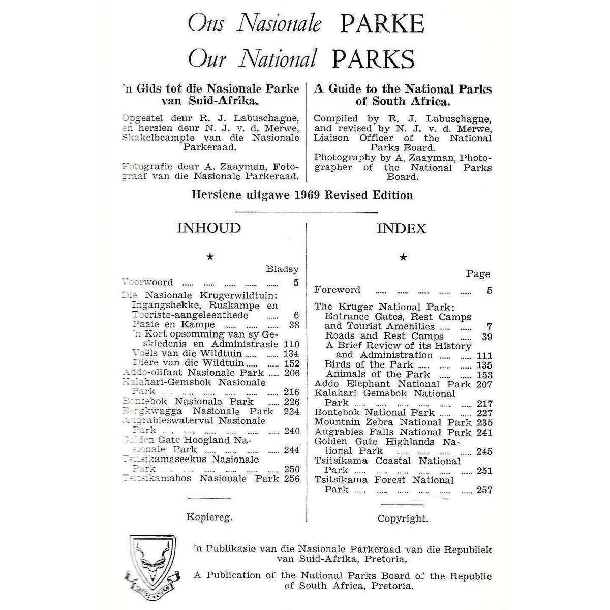 Ons Nasionale Parke/Our National Parks (English and Afrikaans Edition)