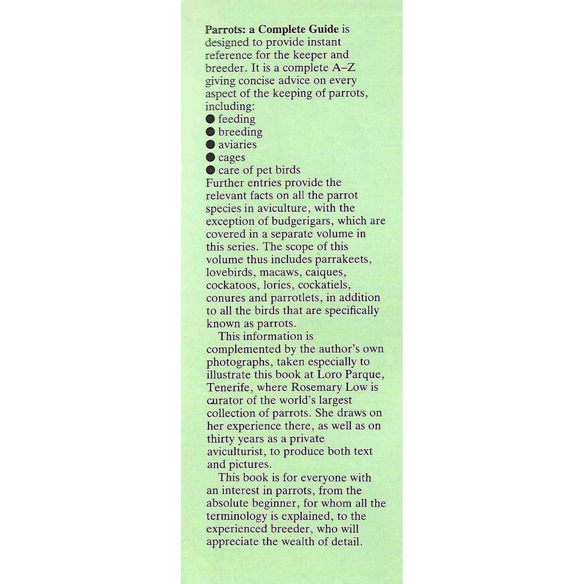 Parrots: A Complete Guide | Rosemary Low