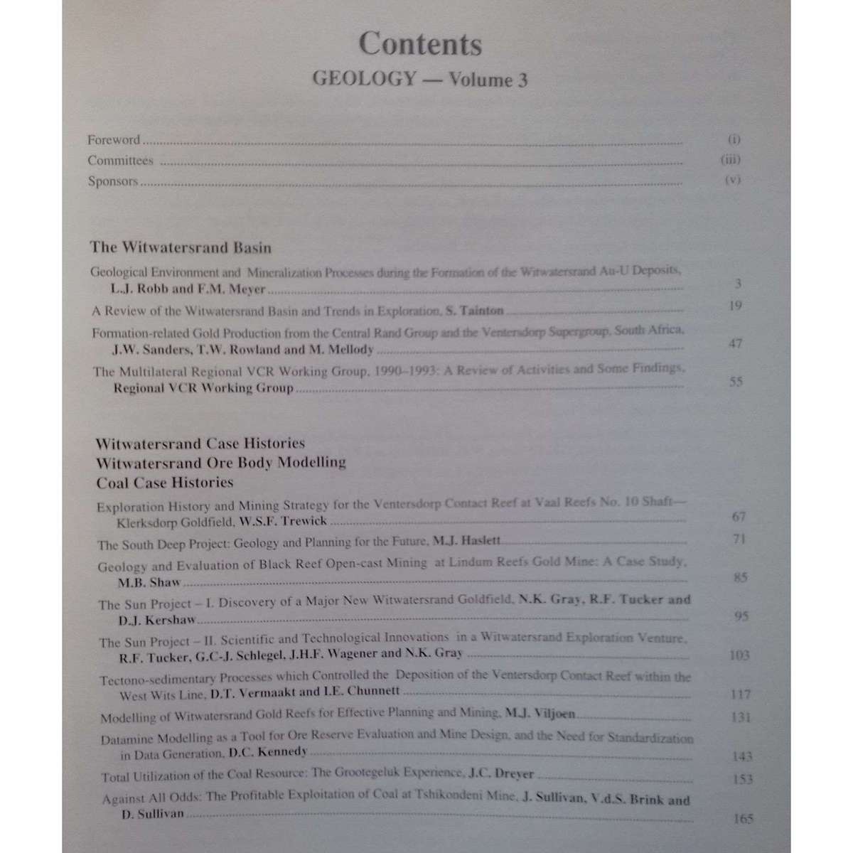 Proceedings of the XVth CMMI Congress, 1994: Geology (Vol. 3) | C. R. Anhaeusser (Ed.)