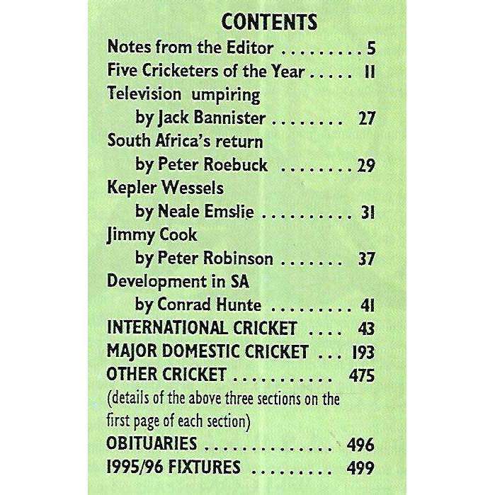 Protea Assurance SA Cricket Annual 1995 (Vol. 42) | Colin Bryden (Ed.)
