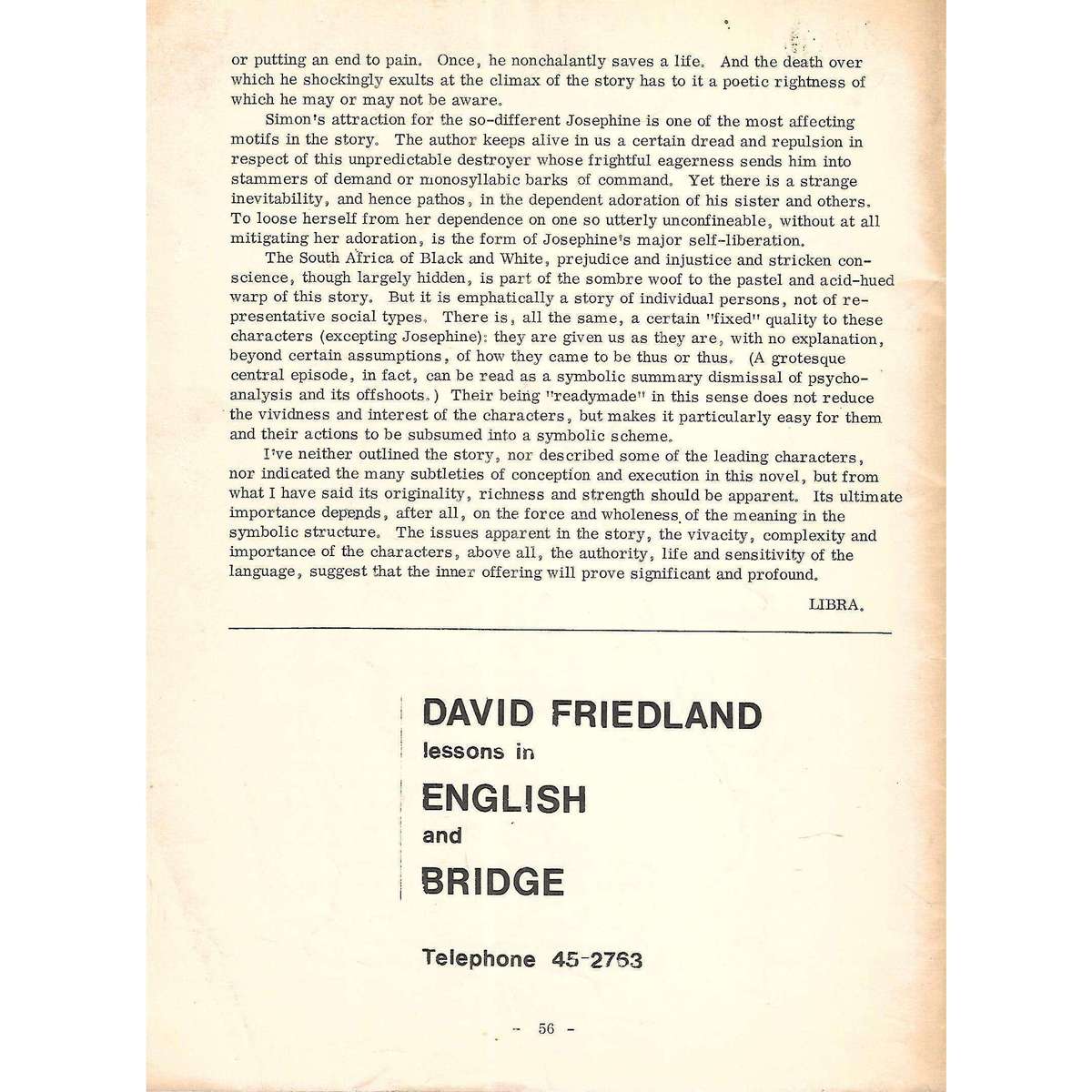 Purple Renoster (No. 7, Winter, 1967)