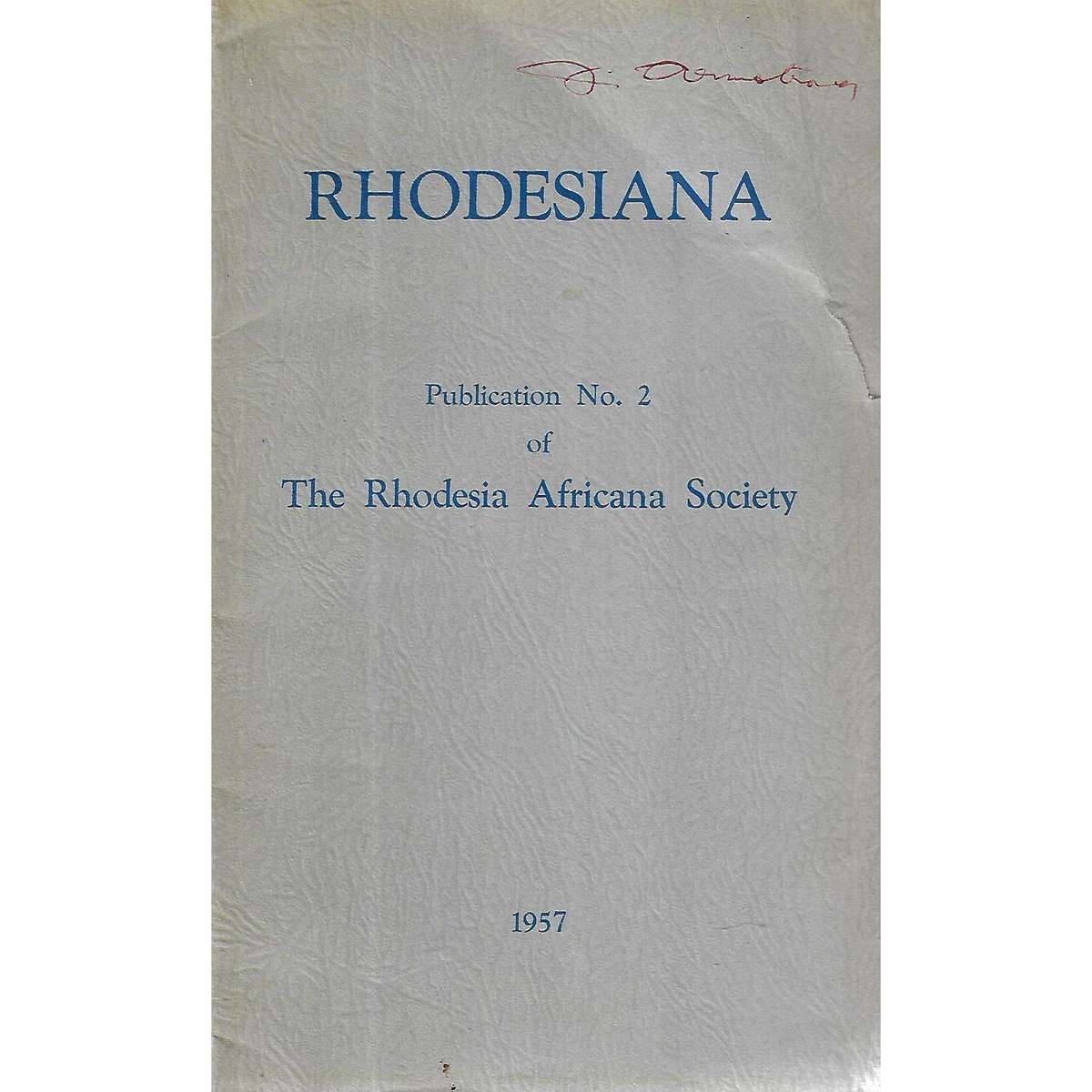 Rhodesiana (No. 2, 1957)
