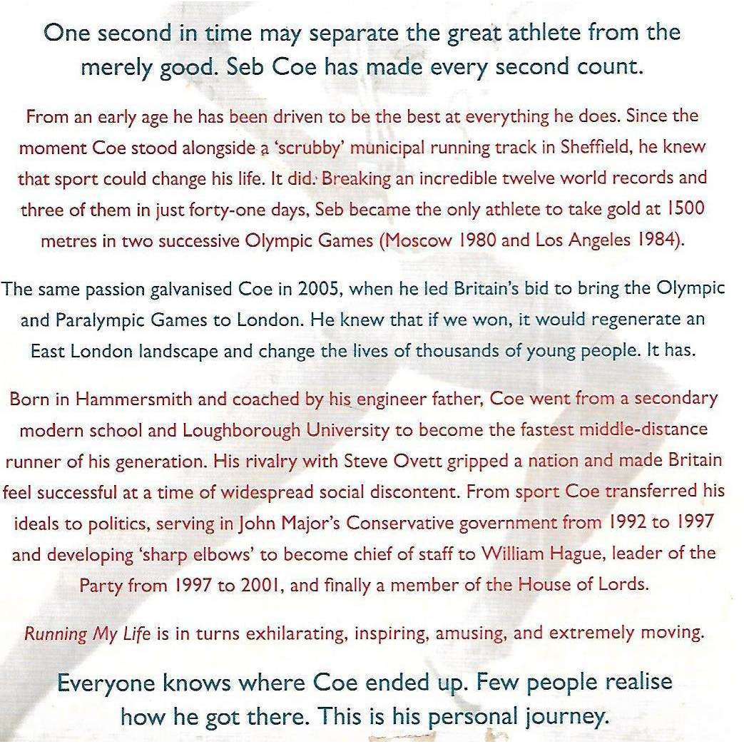 Running My Life: The Autobiagraphy | Seb Coe