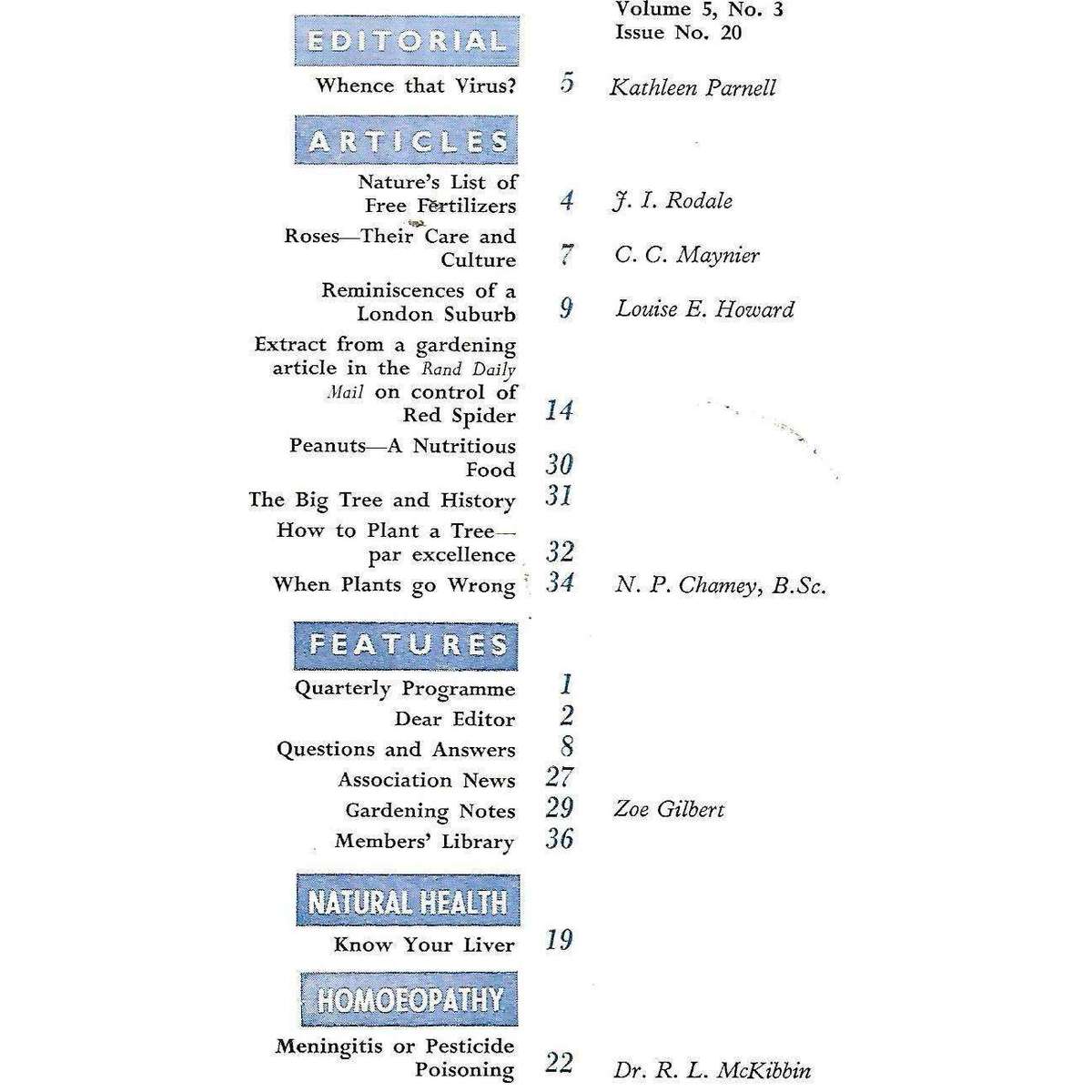 Soil Sense: The Journal of the Organic Soil Association of Southern Africa (Winter 1967)